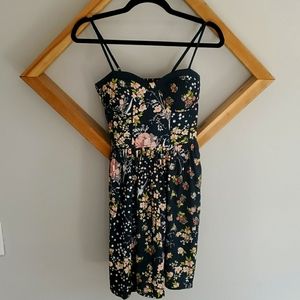 Navy Floral Dress